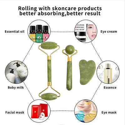 Face Gua Sha Natural Stone Body Neck Massager