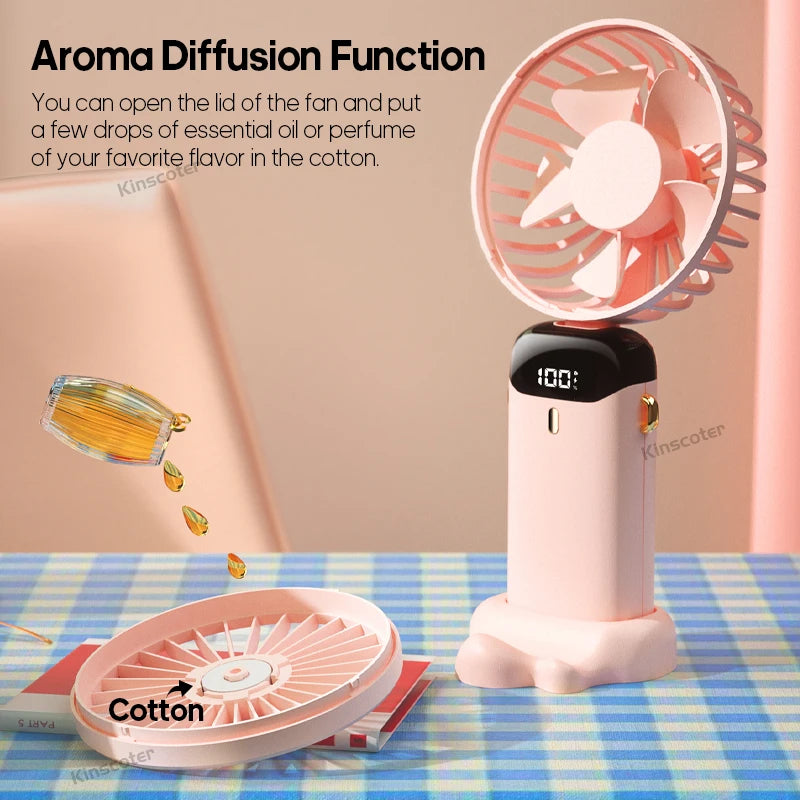 USB Handheld Mini Fan Foldable Portable Neck Handheld fan