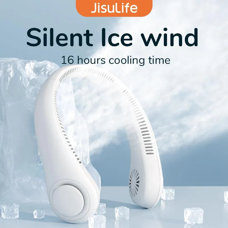 JISULIFE Portable Neck Fan, 4000 mAh Battery Rechargeable