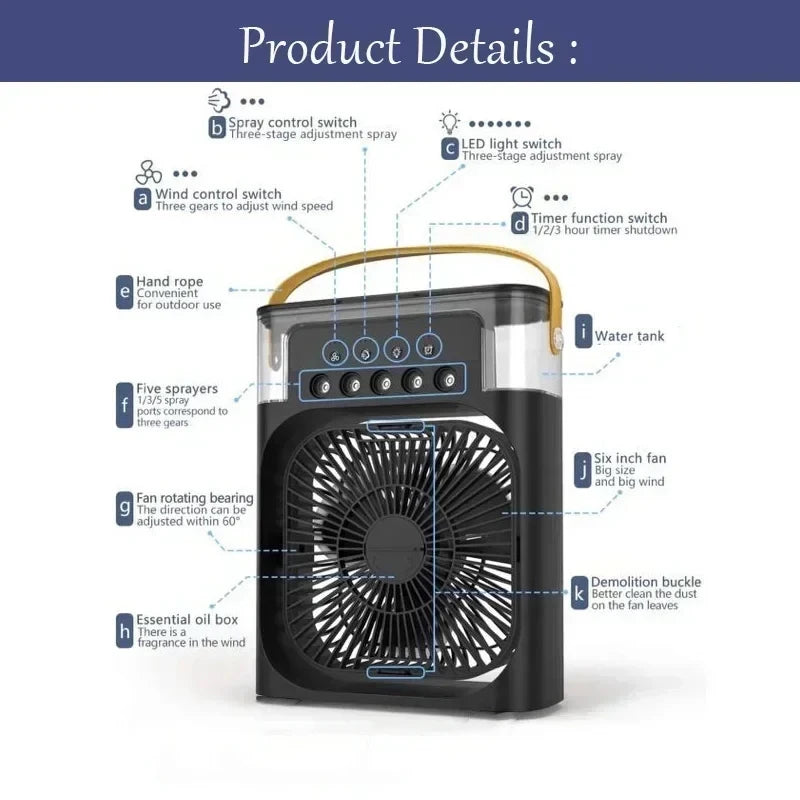 3 In 1 Fan AIr Conditioner Household Small Air Cooler