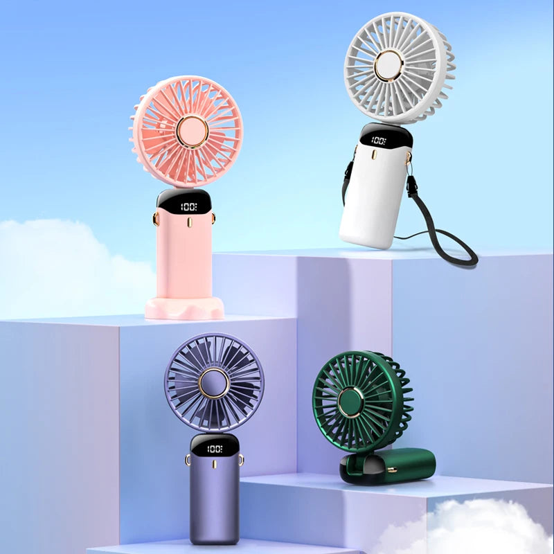 USB Handheld Mini Fan Foldable Portable Neck Handheld fan